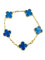 Bracelet VAN CLEEF & ARPELS. Collection "Alhambra vintage", bracelet or jaune et agate 58 Facettes