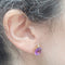Boucles d'oreilles Boucles d’oreilles améthystes taille coussin en or rose 18k et diamants 58 Facettes PE681