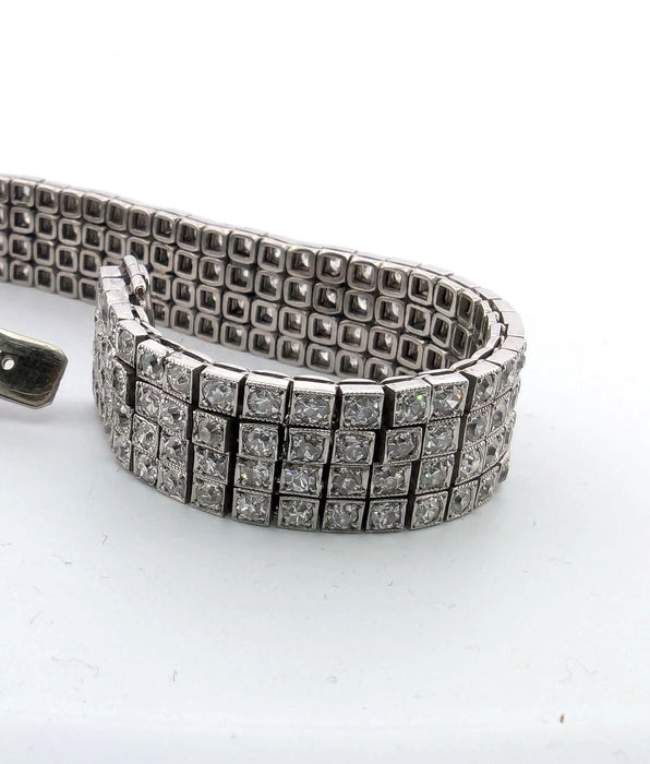 Bracelet Bracelet en platine avec diamants 58 Facettes