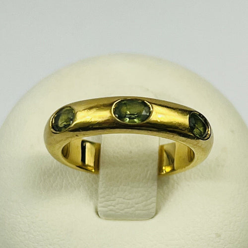 Bague 51.5 Bague Poiray Or avec Pierres Vertes 58 Facettes 20400000814