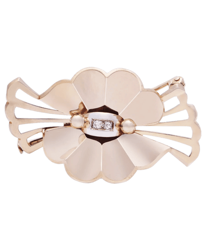 Broche Papillone Or 18K Diamant