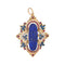Pendentif Or jaune Lapis lazuli, Saphir, Rubis