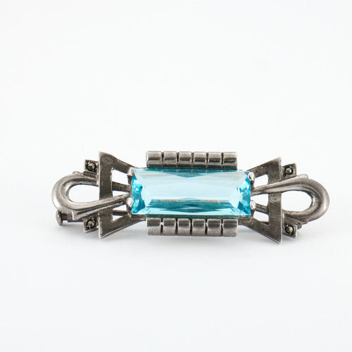 Broche Broche Art-Déco Argent 58 Facettes