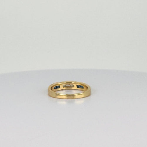 Bague 56.5 Bague Or jaune Diamants Saphirs 58 Facettes 2310016