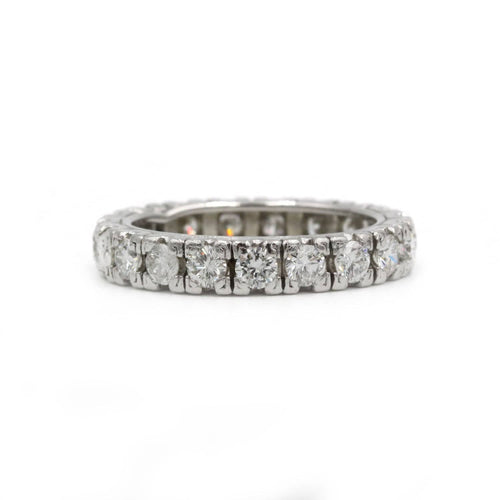 Bague 53 Alliance Américaine - Platine & Diamants 58 Facettes 250415R