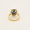 Bague 53 Bague en or jaune, or blanc, saphir et diamants 58 Facettes COG0719
