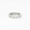 Bague 54 Alliance en or gris ornée de diamants 58 Facettes GS5