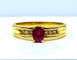 Bague 54 Bague en or jaune 18 carats en rubis et diamants 58 Facettes AB325