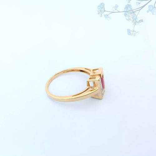 Bague 56.5 Bague Rubis et Diamants Or 18 K 58 Facettes AA 1739