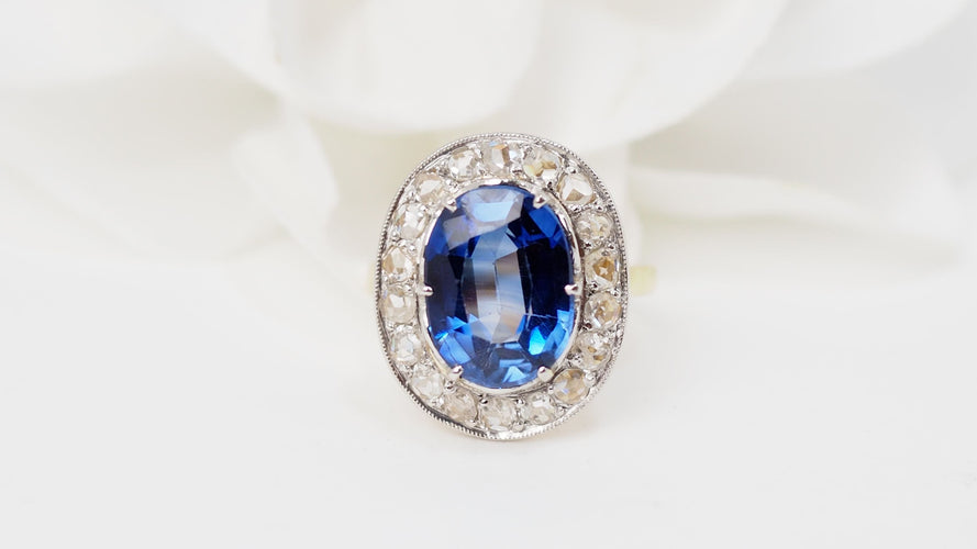 Bague 50.5 Bague Saphir Verneuil Diamants 58 Facettes 32588