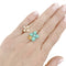 Bague 51 Bague Chaumet, « Hortensia Eden », or rose, diamants et turquoises. 58 Facettes 35031