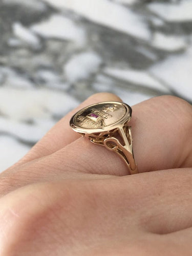 Bague 50 AUGIS - Bague d’amour en or jaune 58 Facettes