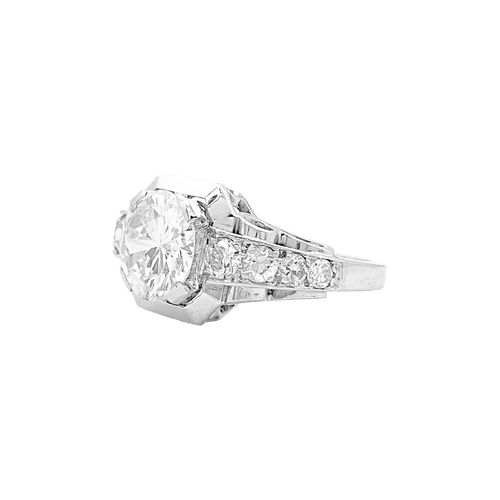 Bague 51 Bague ancienne Art Déco platine, diamants. 58 Facettes 34618