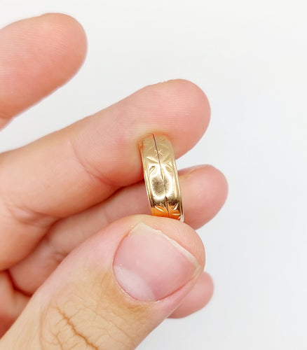 Alliance jumelées Gimmel antique or rose non gravée