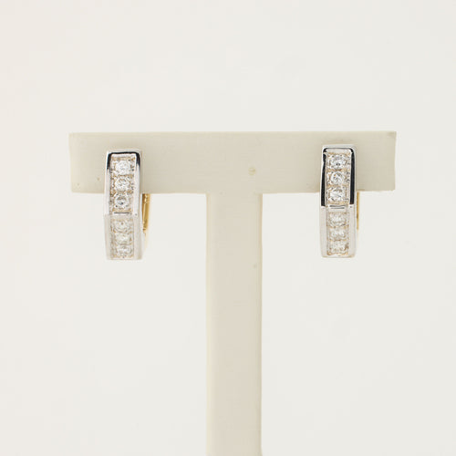 Boucles d'oreilles octogonales diamants