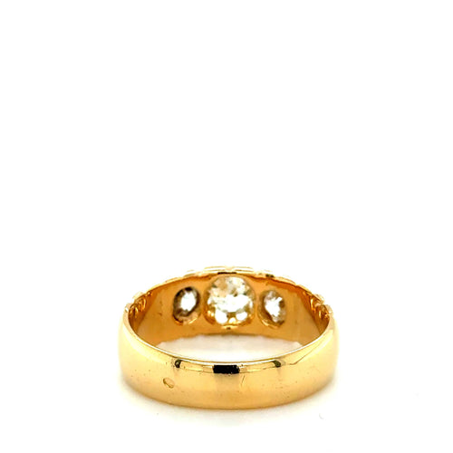 Bague Vintage Or jaune et Diamants - 1970 58 Facettes 1.0000378/3