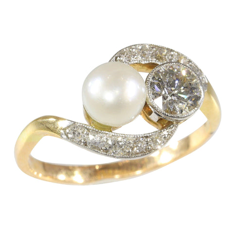 Bague 52 L'amour entrelacé : l'histoire d'une bague vieille d'un siècle 58 Facettes 15104-0064