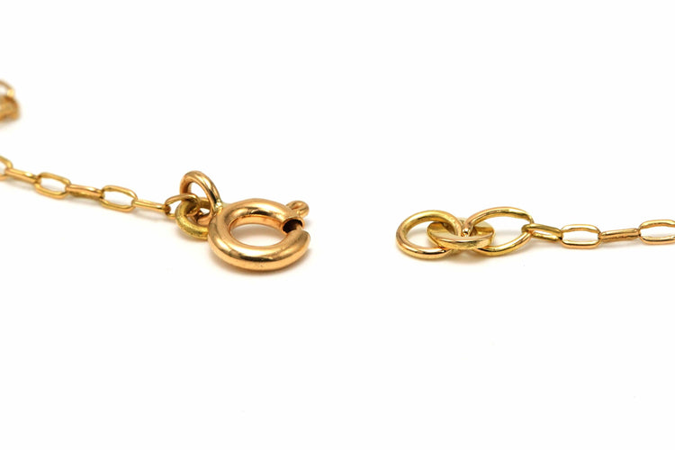 Collier Collier Art Déco or jaune, perle, diamants taille rose et taille brillant 58 Facettes 22777