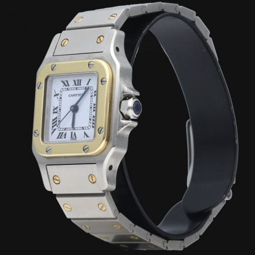 Montre Cartier Montre Santos Dame Or Jaune 18K Et Acier 58 Facettes MT42450