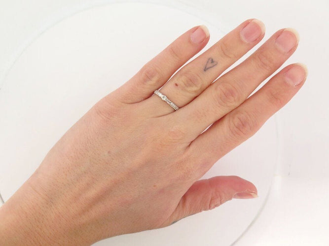 Bague 52 bague MAUBOUSSIN alliance amour je t aime t52 diamants & or blanc 58 Facettes 265858