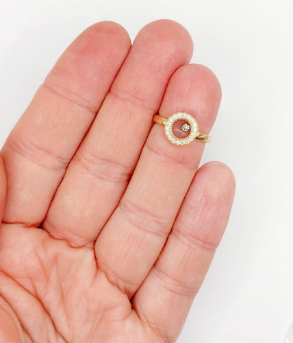 Bague 48 Chopard - Bague Happy Diamond pavée de diamants en or rose 18k 58 Facettes A06339