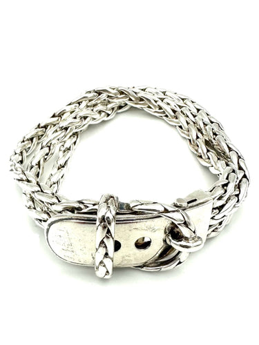 Bracelet HERMES. Collection "Diane", bracelet vintage en argent 58 Facettes