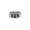 Bague 54 Bague Or Blanc Saphirs Diamants 58 Facettes