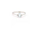 Bague Bague en or blanc avec une aigue-marine de 0,6 ct et des diamants de 0,02 ct 58 Facettes 13590