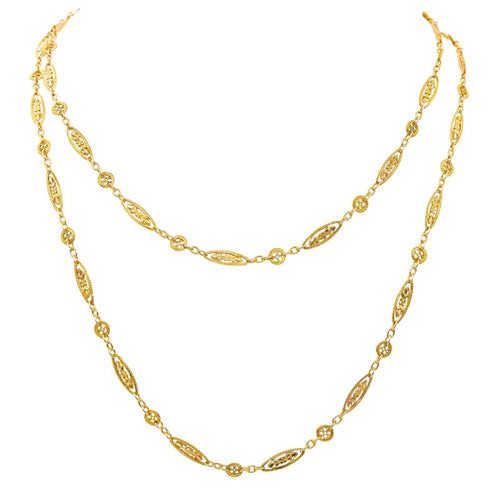 Collier Collier Sautoir Or jaune 58 Facettes 4670256CN