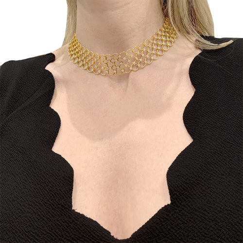Collier Collier Tiffany & Co, or jaune et diamants. 58 Facettes 35060