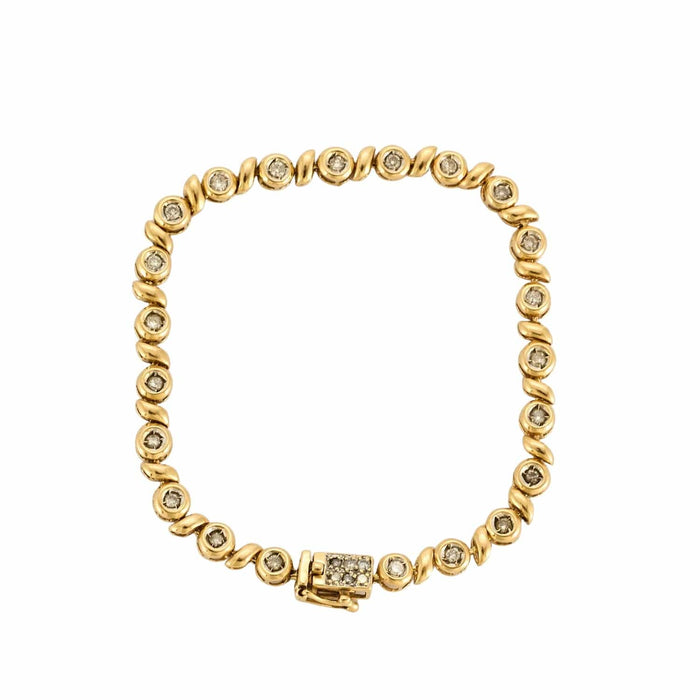 Bracelet Bracelet or jaune diamants 58 Facettes LP1086