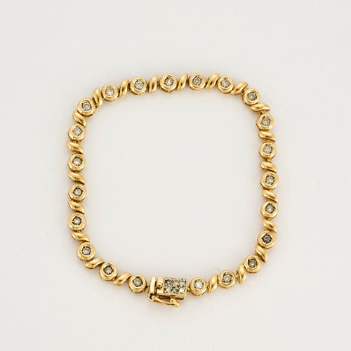 Bracelet Bracelet or jaune diamants 58 Facettes LP1086/9