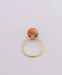 Ring 53.5 Vintage gold ring adorned with a coral cabochon 58 Facettes