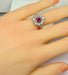 Bague 51 Bague marguerite or blanc rubis et diamants 58 Facettes AB413