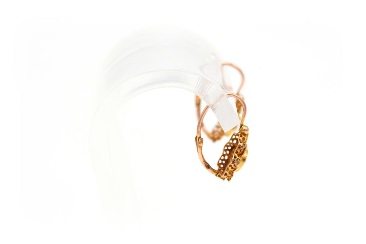 Boucles d'oreilles Boucles d'oreilles Art Déco en or jaune serties de perles 58 Facettes B556