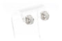 Boucles d'oreilles contemporaines en or blanc 18 carats serties de diamants "taille" brillant (+-0.35ct)