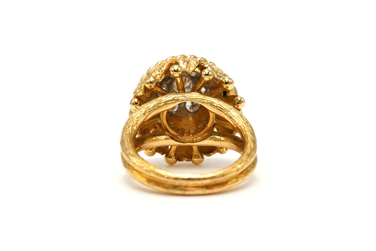 Bague 52 Bague Art Déco or jaune, or blanc, diamants taille brillant (+-0.77ct) 58 Facettes B726