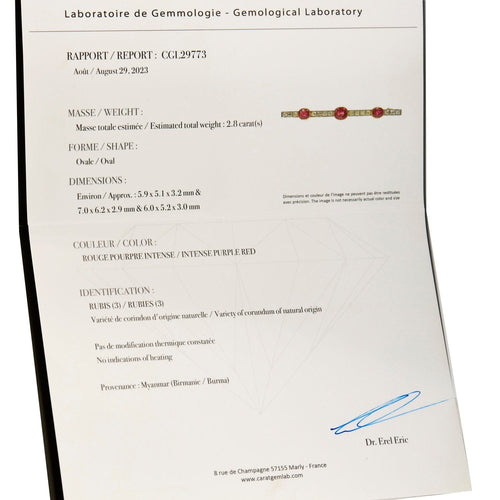 Broche Broche Barrette Art Déco Rubis Diamants 58 Facettes