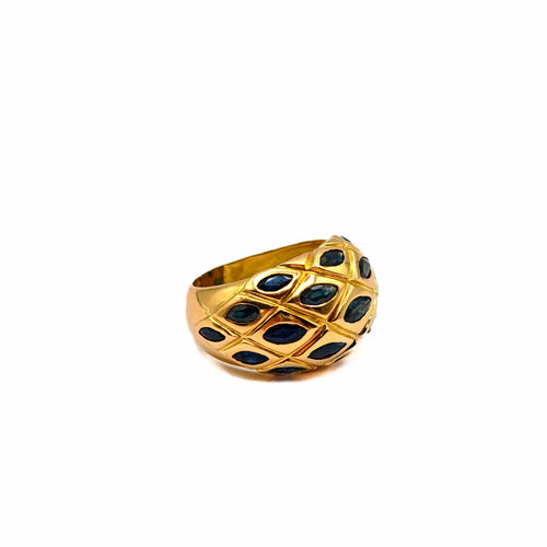 Bague 58 Bague en or jaune et saphir 58 Facettes 21024047