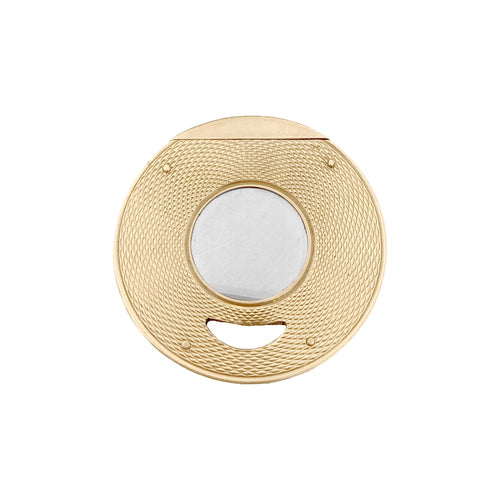 Coupe cigare en or jaune guilloché et acier. 58 Facettes 34904