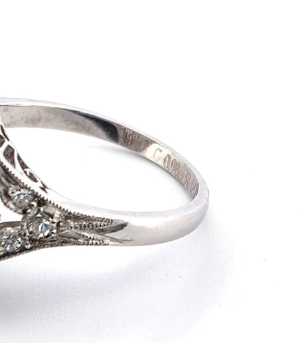 Bague 52 Bague - Bague en or blanc 18 carats sertie de diamants 58 Facettes