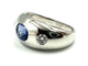 Bague BVLGARI. Bague vintage or blanc, saphir et diamants 58 Facettes