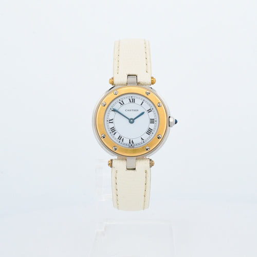 Montre Cartier - Montre Santos Vendôme cadran ivoire chiffres romains acier et or jaune 58 Facettes