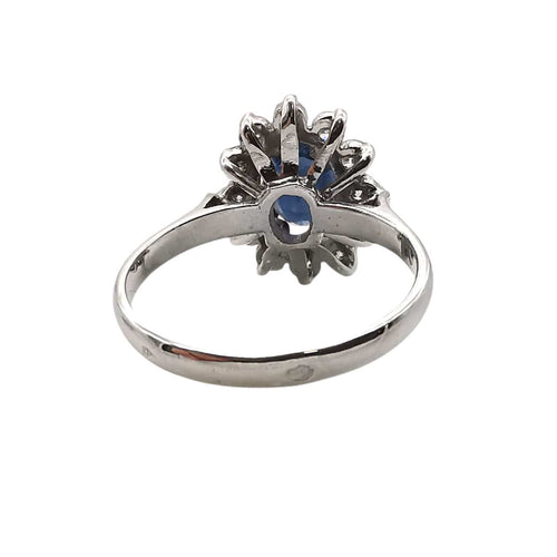 Bague 56 Bague marguerite en or saphir et diamants 58 Facettes