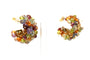 Boucles d'oreilles Boucles d'oreilles contemporaines or jaune et pierres multiples 58 Facettes 22750