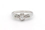 Bague 51 Bague Art Déco en or blanc sertie d'un diamant 58 Facettes 14065