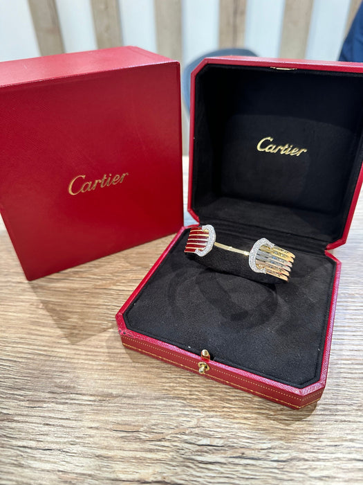 Bracelet CARTIER - bracelet modèle double c 3 ors 58 Facettes 1.0000184/1