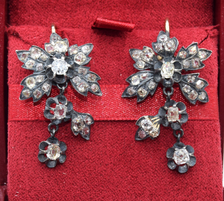 Boucles d'oreilles Boucles d'oreilles de période victorienne 58 Facettes