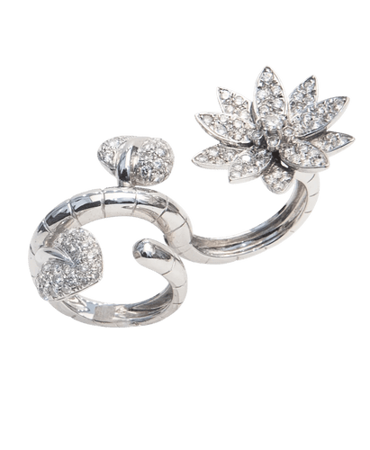 Bague Souplesse Or blanc 18K Diamants