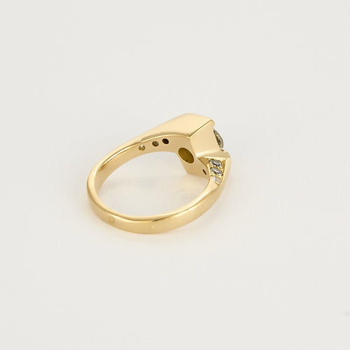 Bague 52 Bague asymétrique en or jaune et diamants 58 Facettes DRE1847